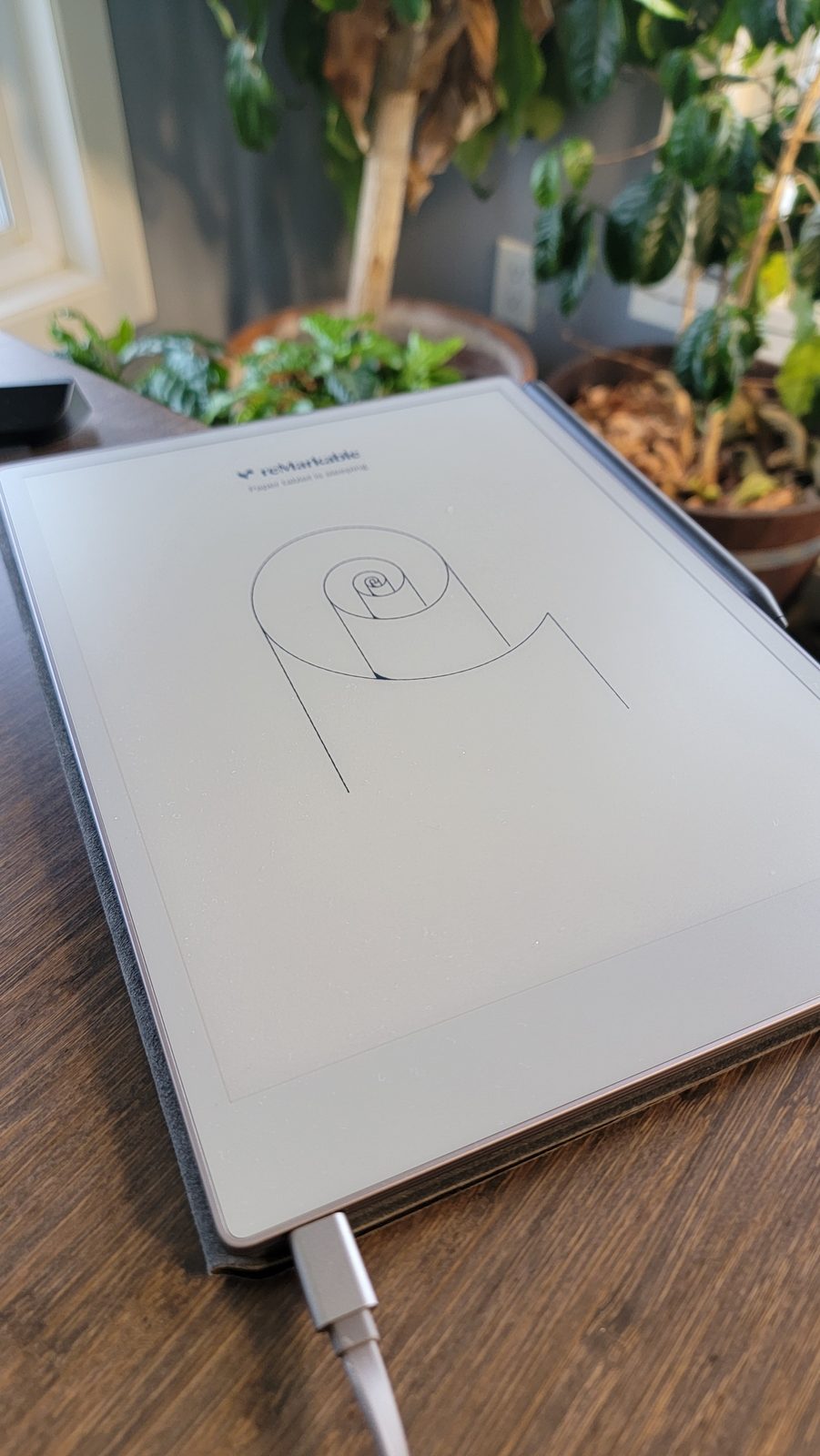 The tablet restarting after developer mode confirmation